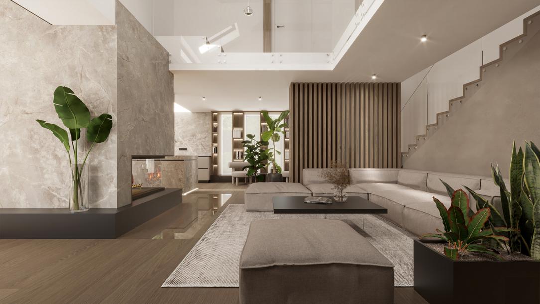 Interior of family house