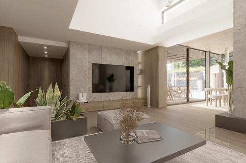 Interior of family house