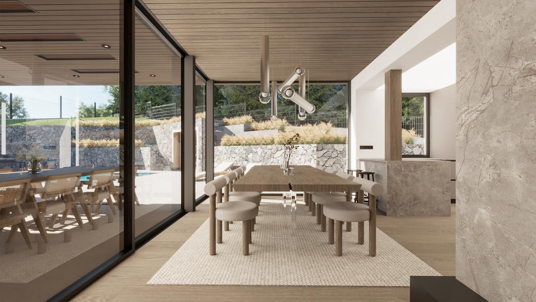 Interior of family house