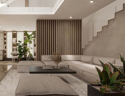 Interior of family house